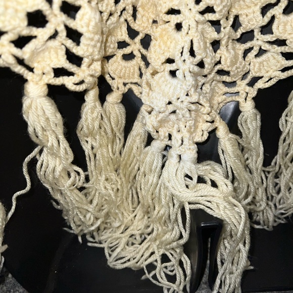 Hand Made Crochet Tassel Shawl - Picture 4 of 5